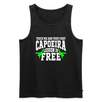 Capoeira Brésil Arts Martiaux Capoeira - Débardeur bio Premium Homme - noir - Devant - AI Model Male 178 light (178cm)