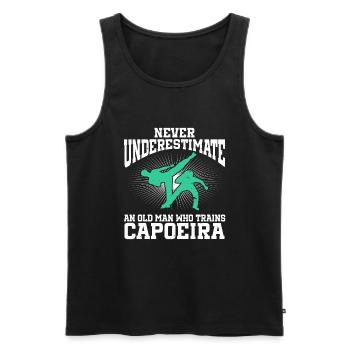 Capoeira Brésil Arts Martiaux Capoeira - Débardeur bio Premium Homme - noir - Devant - AI Model Male 178 light (178cm)