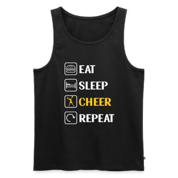 Cheerleading Cheerleader Base Flyer - Männer Premium Bio Tank Top - Schwarz - Vorne - AI Model Male 178 light (178cm)