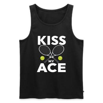 Tennis Player - Männer Premium Bio Tank Top - Schwarz - Vorne - Michal (187cm)