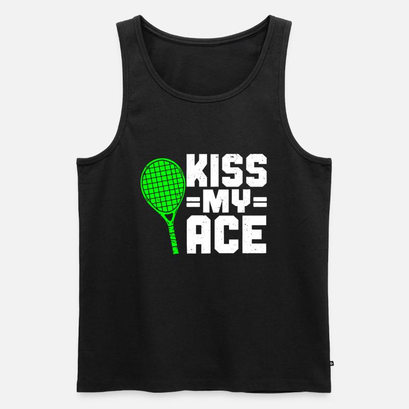 Tennis Player - Männer Premium Bio Tank Top - Schwarz