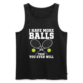 Tennis Player - Männer Premium Bio Tank Top - Schwarz - Vorne - Michal (187cm)