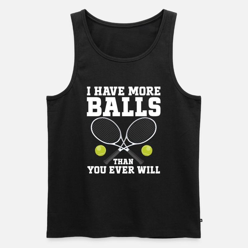 Tennis Player - Männer Premium Bio Tank Top - Schwarz