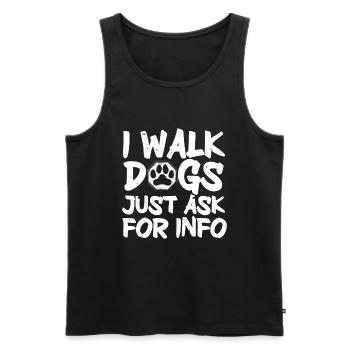 Dog Walker Professional Pet Sitter Dog Walking - Männer Premium Bio Tank Top - Schwarz - Vorne - AI Model Male 178 light (178cm)