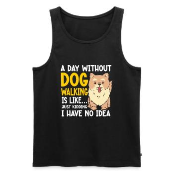 Dog Walker Professional Pet Sitter Dog Walking - Männer Premium Bio Tank Top - Schwarz - Vorne - AI Model Male 178 light (178cm)