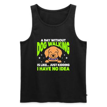 Dog Walker Professional Pet Sitter Dog Walking - Männer Premium Bio Tank Top - Schwarz - Vorne - AI Model Male 178 light (178cm)
