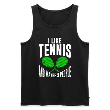 Tennis Player - Männer Premium Bio Tank Top - Schwarz - Vorne - Michal (187cm)