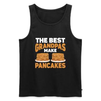 Pancakes Breakfast Food Lover - Men's Premium Organic Tank Top - black - Front - Michal (187cm)