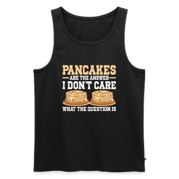 Pancakes Breakfast Food Lover - Men's Premium Organic Tank Top - black - Front - Michal (187cm)