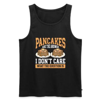 Pancakes Breakfast Food Lover - Men's Premium Organic Tank Top - black - Front - Michal (187cm)
