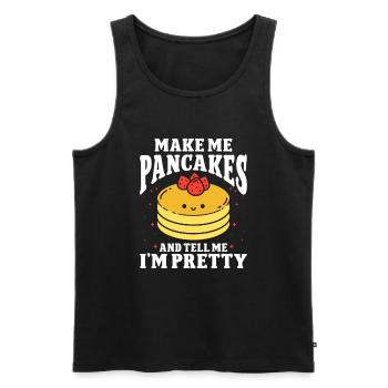 Pancakes Breakfast Food Lover - Men's Premium Organic Tank Top - black - Front - Michal (187cm)