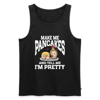 Pancakes Breakfast Food Lover - Men's Premium Organic Tank Top - black - Front - Michal (187cm)