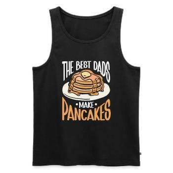 Pancakes Breakfast Food Lover - Men's Premium Organic Tank Top - black - Front - Michal (187cm)