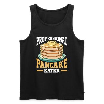 Pancakes Breakfast Food Lover - Men's Premium Organic Tank Top - black - Front - Michal (187cm)