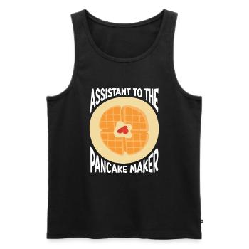 Pancakes Breakfast Food Lover - Men's Premium Organic Tank Top - black - Front - Michal (187cm)