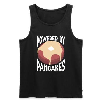Pancakes Breakfast Food Lover - Men's Premium Organic Tank Top - black - Front - Michal (187cm)
