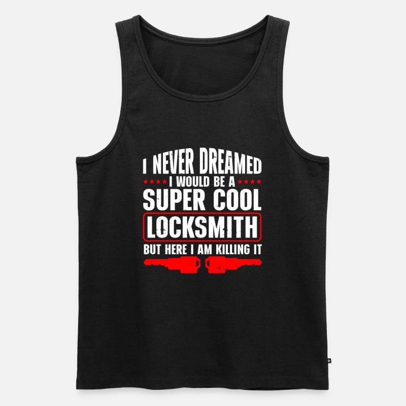 Locksmith Lockpicking Lockpicker - Männer Premium Bio Tank Top - Schwarz