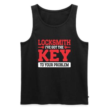 Locksmith Lockpicking Lockpicker - Männer Premium Bio Tank Top - Schwarz - Vorne - AI Model Male 178 light (178cm)