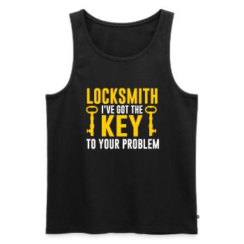Locksmith Lockpicking Lockpicker - Männer Premium Bio Tank Top - Schwarz - Vorne - AI Model Male 178 light (178cm)