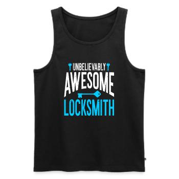 Locksmith Lockpicking Lockpicker - Männer Premium Bio Tank Top - Schwarz - Vorne - AI Model Male 178 light (178cm)