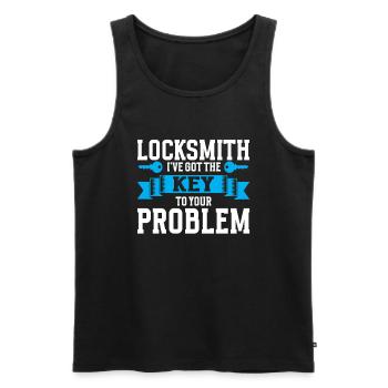 Locksmith Lockpicking Lockpicker - Männer Premium Bio Tank Top - Schwarz - Vorne - AI Model Male 178 light (178cm)