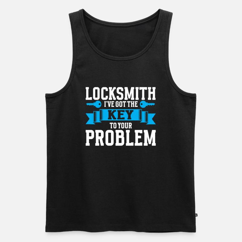 Locksmith Lockpicking Lockpicker - Männer Premium Bio Tank Top - Schwarz