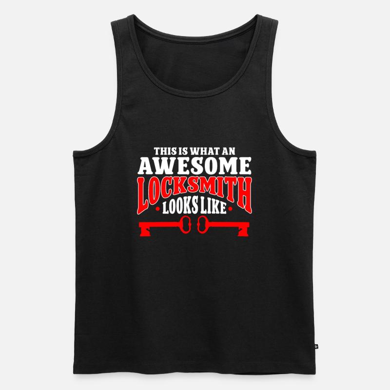 Locksmith Lockpicking Lockpicker - Männer Premium Bio Tank Top - Schwarz