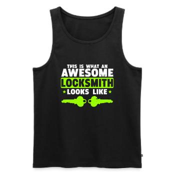 Locksmith Lockpicking Lockpicker - Männer Premium Bio Tank Top - Schwarz - Vorne - Michal (187cm)