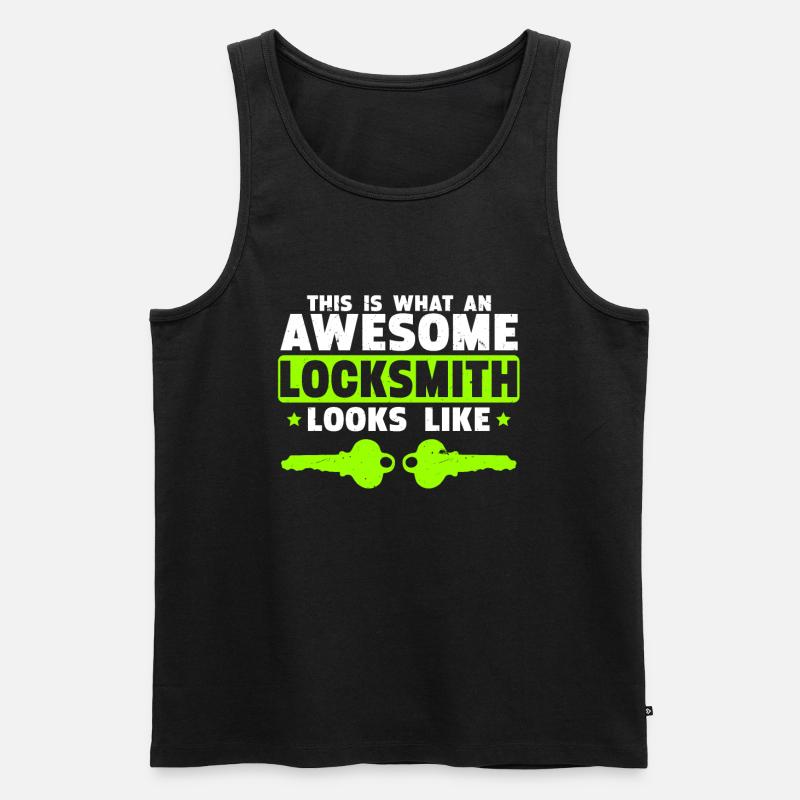 Locksmith Lockpicking Lockpicker - Männer Premium Bio Tank Top - Schwarz