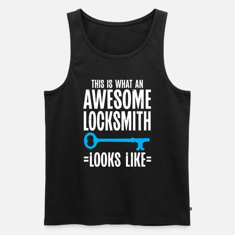 Locksmith Lockpicking Lockpicker - Männer Premium Bio Tank Top - Schwarz