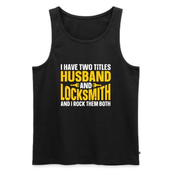 Locksmith Lockpicking Lockpicker - Männer Premium Bio Tank Top - Schwarz - Vorne - AI Model Male 178 light (178cm)