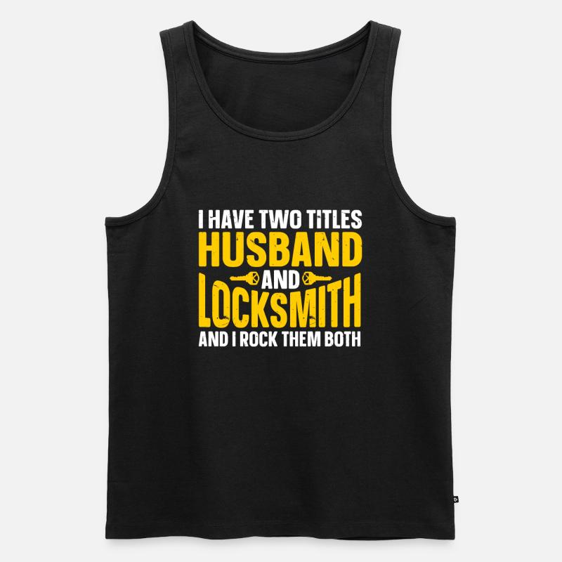 Locksmith Lockpicking Lockpicker - Männer Premium Bio Tank Top - Schwarz