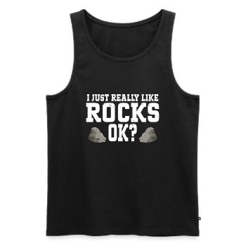 Rock Collector Geology Geologist - Männer Premium Bio Tank Top - Schwarz - Vorne - Michal (187cm)