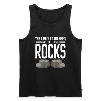 Rock Collector Geology Geologist - Männer Premium Bio Tank Top - Schwarz - Vorne - Michal (187cm)
