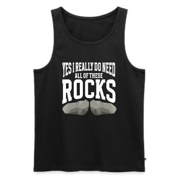 Rock Collector Geology Geologist - Männer Premium Bio Tank Top - Schwarz - Vorne - Michal (187cm)