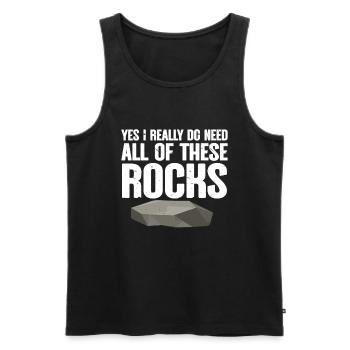 Rock Collector Geology Geologist - Männer Premium Bio Tank Top - Schwarz - Vorne - Michal (187cm)