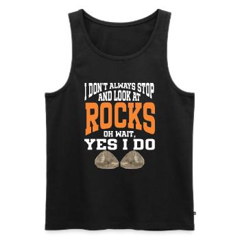 Rock Collector Geology Geologist - Männer Premium Bio Tank Top - Schwarz - Vorne - Michal (187cm)