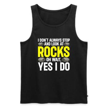 Rock Collector Geology Geologist - Männer Premium Bio Tank Top - Schwarz - Vorne - Michal (187cm)