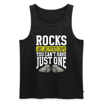 Rock Collector Geology Geologist - Männer Premium Bio Tank Top - Schwarz - Vorne - Michal (187cm)