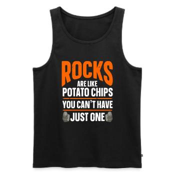 Rock Collector Geology Geologist - Männer Premium Bio Tank Top - Schwarz - Vorne - Michal (187cm)