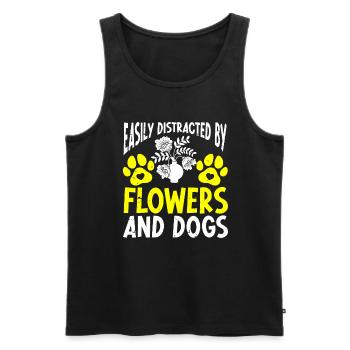 Fleuriste Fleur Florale Fleuristerie - Débardeur bio Premium Homme - noir - Devant - Michal (187cm)