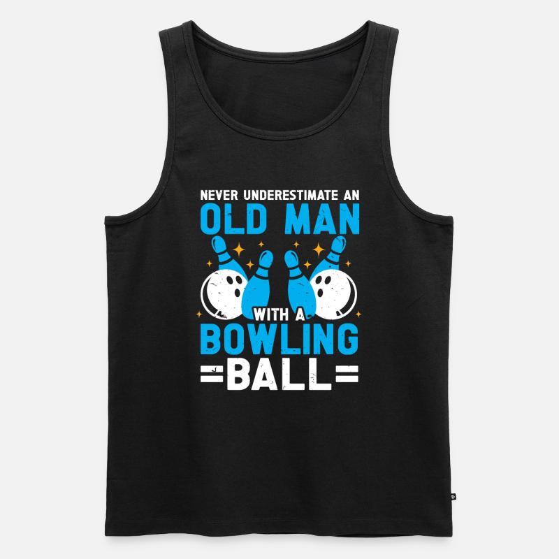 Bowling Ball Bowler - Männer Premium Bio Tank Top - Schwarz