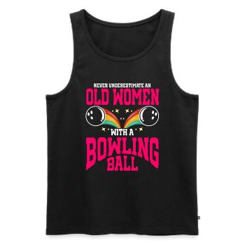 Bowling Ball Bowler - Männer Premium Bio Tank Top - Schwarz - Vorne - AI Model Male 178 light (178cm)