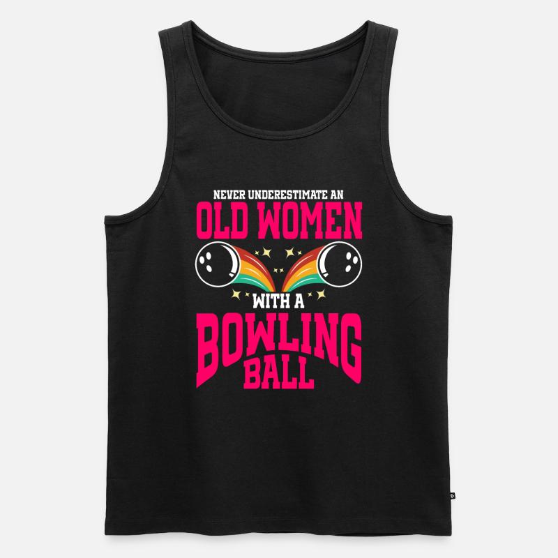 Bowling Ball Bowler - Männer Premium Bio Tank Top - Schwarz
