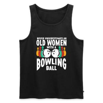 Bowling Ball Bowler - Männer Premium Bio Tank Top - Schwarz - Vorne - AI Model Male 178 light (178cm)