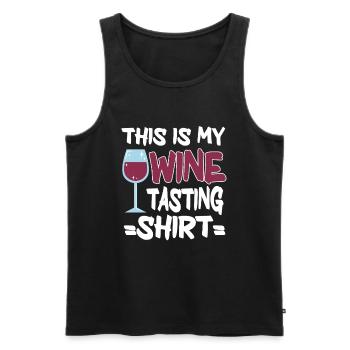 Wine Tasting Funny Wine Lover - Men's Premium Organic Tank Top - black - Front - AI Model Male 178 light (178cm)