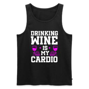 Wine Tasting Funny Wine Lover - Men's Premium Organic Tank Top - black - Front - AI Model Male 178 light (178cm)