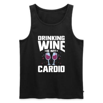 Wine Tasting Funny Wine Lover - Men's Premium Organic Tank Top - black - Front - AI Model Male 178 light (178cm)