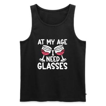 Wine Tasting Funny Wine Lover - Men's Premium Organic Tank Top - black - Front - AI Model Male 178 light (178cm)