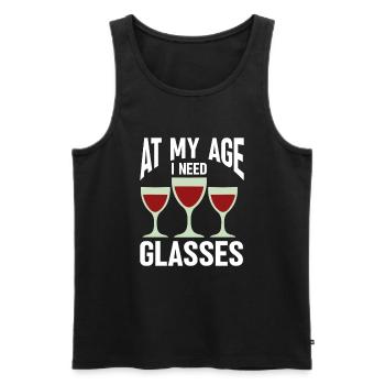 Wine Tasting Funny Wine Lover - Men's Premium Organic Tank Top - black - Front - AI Model Male 178 light (178cm)
